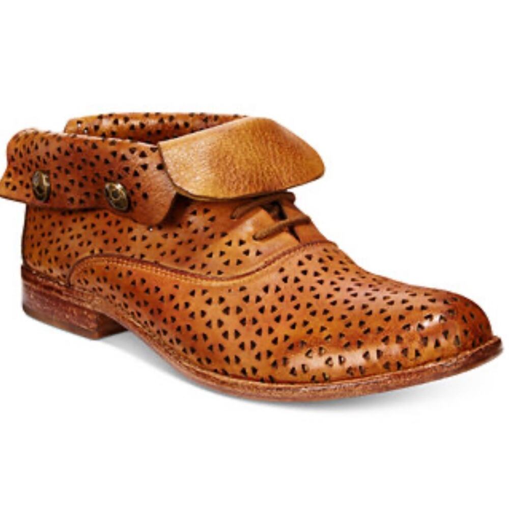 Patricia Nash Sabrina Perforated Leather Ankle Bootie Sz 9